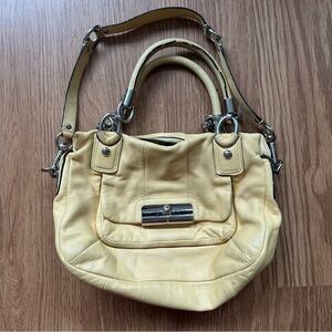Vintage Yellow Coach Bag